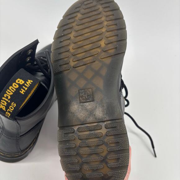 Doc Martens Zavala Black Leather Platform Combat Boots M7 W8 Goth Grunge main image 11